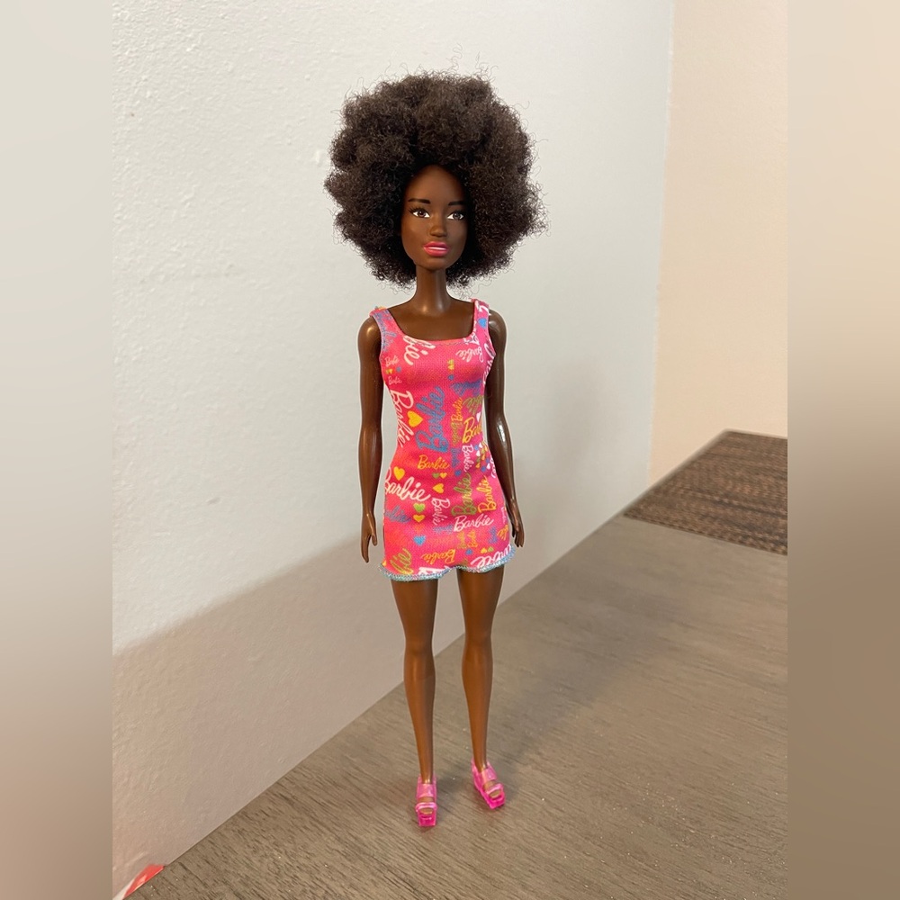 Barbie Pink Floral Doll Dress